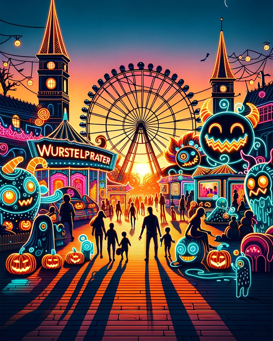 Monster im Wurstelprater zu Halloween